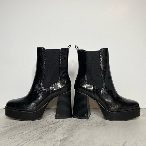 Circus Sam Edelman Stace Platform Black Patent Leather Heeled Bootie 8M - Picture 8 of 16